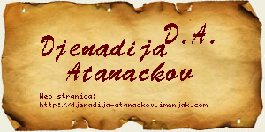 Đenadija Atanackov vizit kartica